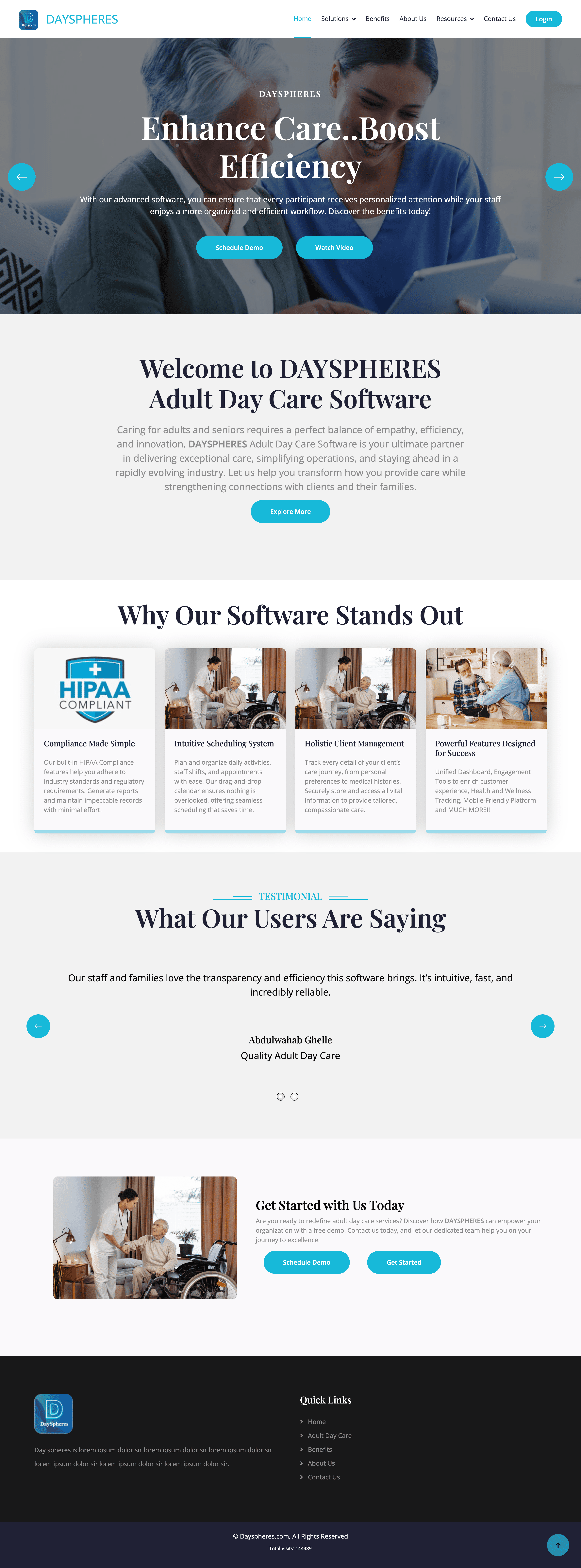 Dayspheres website preview
